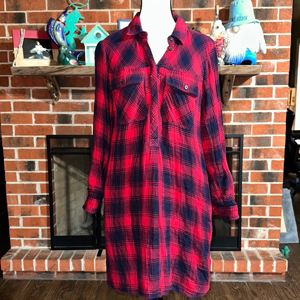Madewell Women's Plaid Flannel Dress size small